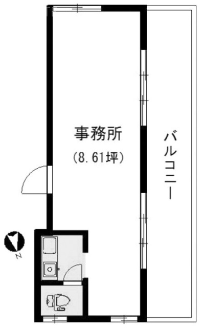 蒲燃(カマネン)ビル502 間取り図