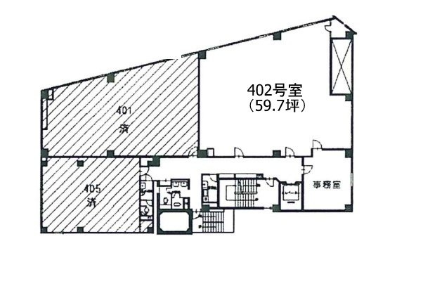 新富ミハマビル402 間取り図