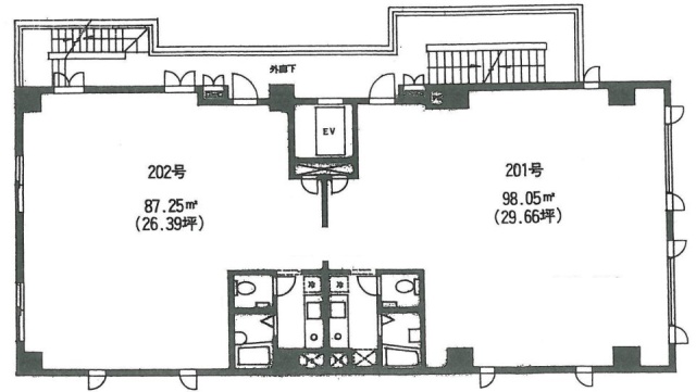 パインアンダー・フラット201・202 間取り図