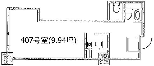 高田馬場ヒルサイドパレス407 間取り図