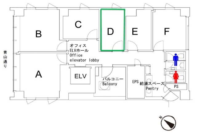 エキスパートオフィス渋谷804 間取り図