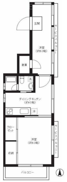 桧山第1ビル7F 間取り図