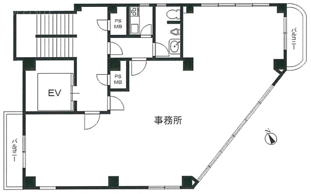 サンコービル2F 間取り図