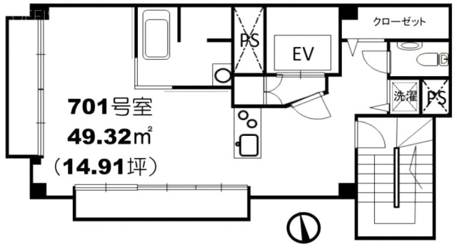 ASITIS芝701 間取り図