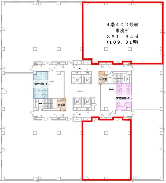 武蔵野センタービル402 間取り図