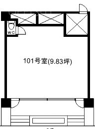 六本木シローマンション101 間取り図