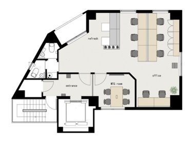 BizNest八丁堀2F 間取り図