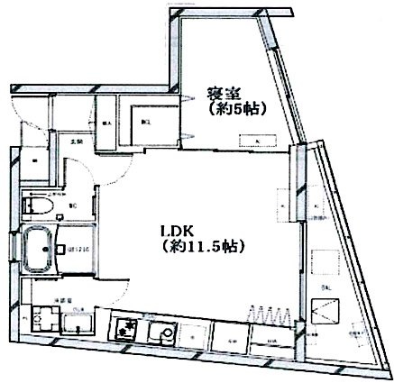 モアリッシェル東新宿303 間取り図