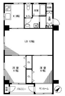 須磨マンション503 間取り図