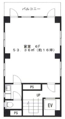 橋本第2ビル6F 間取り図