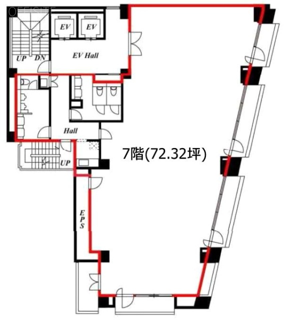 小田急神田岩本町ビル7F 間取り図