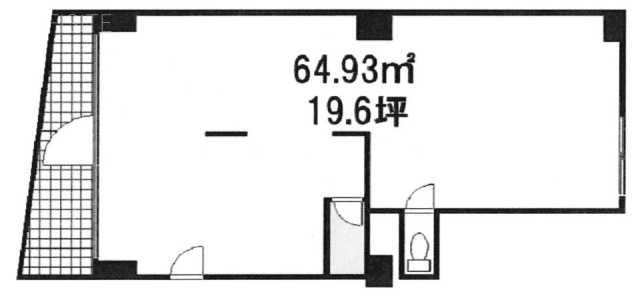 京西マンションビル1F 間取り図