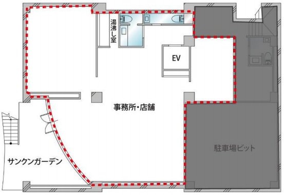 TAKIビル表参道B1F 間取り図