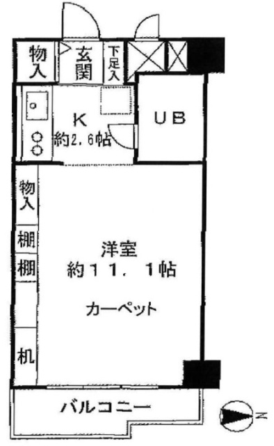 飯田橋ハイタウン3F 間取り図