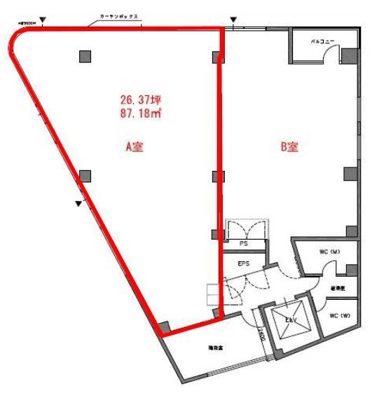 新宿北斗ビルA 間取り図