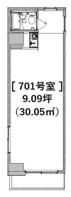 ハイネスロワイヤルビル701 間取り図
