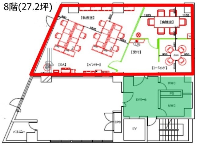 日興高田馬場ビル8F 間取り図