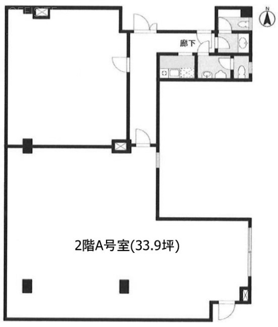 鵜の木ビル2F 間取り図