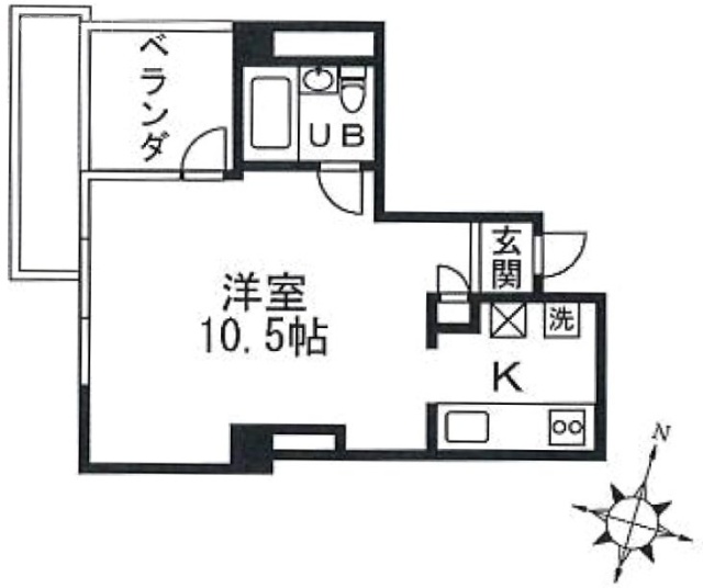 六本木足立ビル201 間取り図