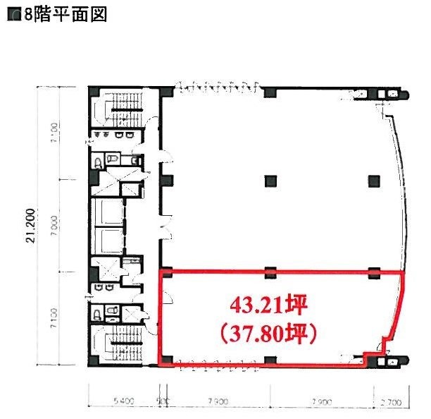 エキニア新宿8F 間取り図