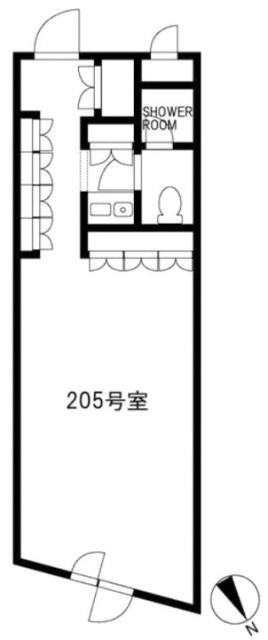 トランドゥ白金台205 間取り図