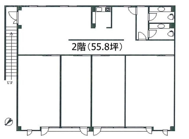 西一之江3丁目事務所2F 間取り図