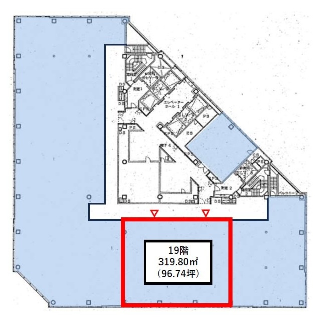 大手町ファーストスクエアウエストタワー19F 間取り図