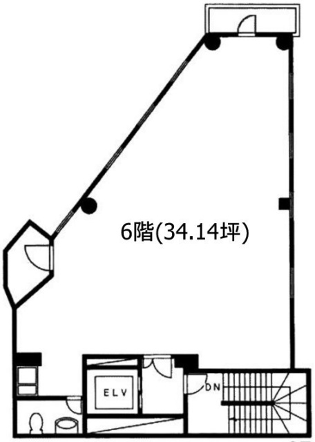 四谷4丁目32番4号ビル6F 間取り図