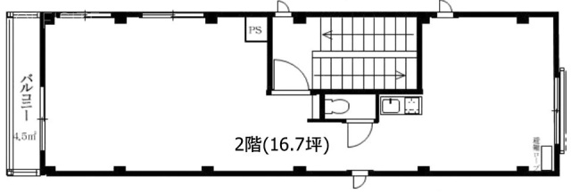 森本永福町駅前ビル2F 間取り図