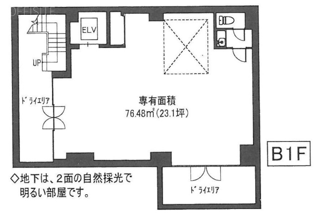 ノワールアライビルB1F 間取り図
