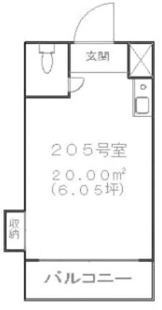 佐々木ビル205 間取り図