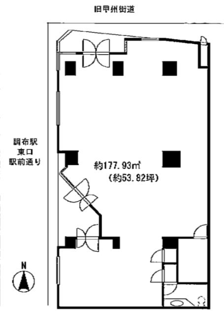 調布東口ビル1F 間取り図