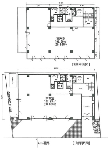 新宿STビル1F～3F 間取り図