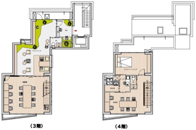 ARISTO西麻布3F～4F 間取り図