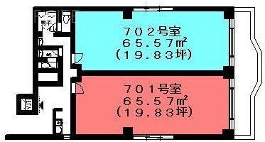 本町矢田ビル701 間取り図