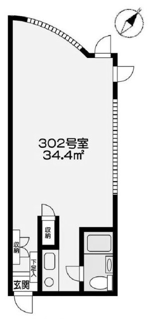 グラース元麻布302 間取り図