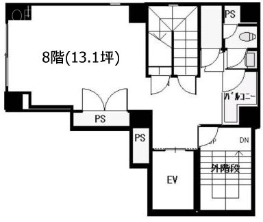 林ビル8F 間取り図
