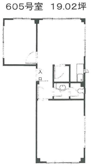 末広町ハイム605 間取り図