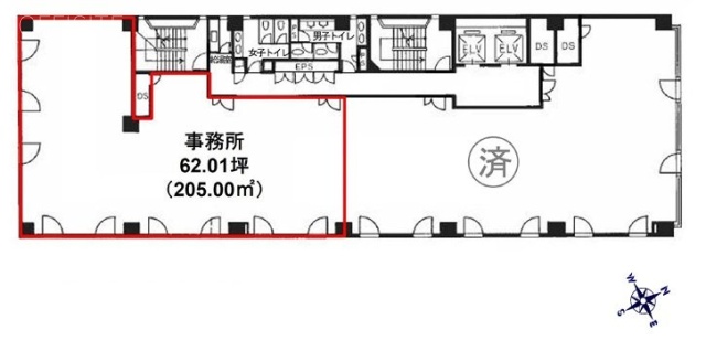 西新橋第一法規ビル2F 間取り図