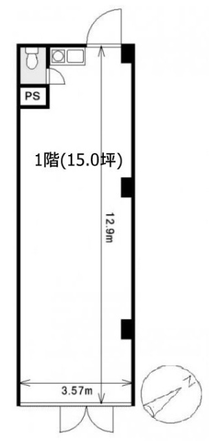 サニーハウス田端1F 間取り図