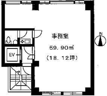 13番5号館ビル2F 間取り図