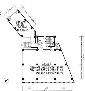 大阪ガス都市開発赤坂ビルA 間取り図