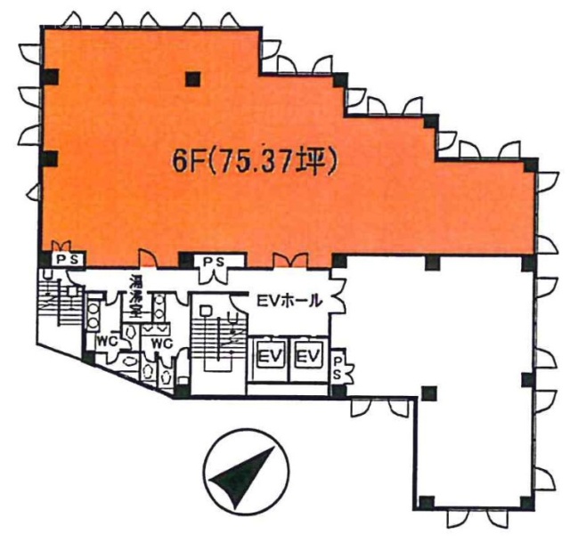 高田馬場看山ビル6F 間取り図