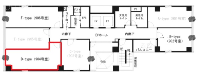 アイオス虎ノ門904 間取り図