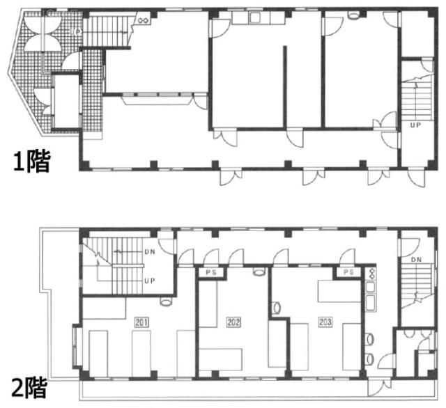 戸部ビル1-2F 間取り図