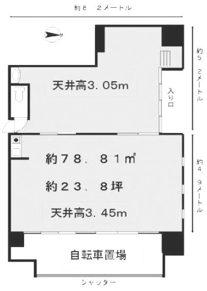 ユーリン西大島ビル1F 間取り図