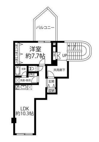 カプリ代官山304 間取り図