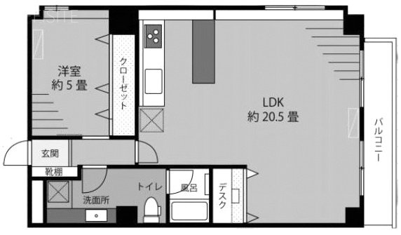 西麻布ハイツ202 間取り図