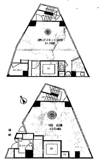 エフビル1F～2F 間取り図