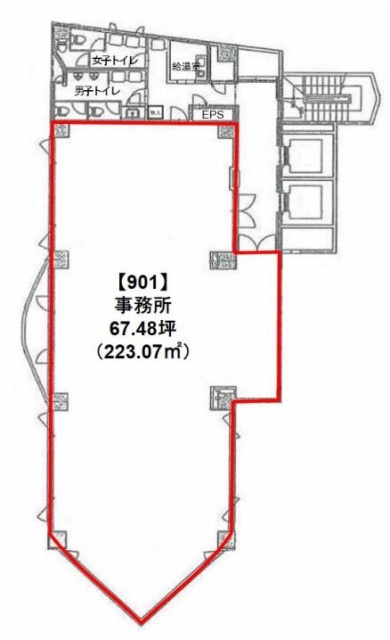 調布NKビル901 間取り図